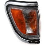 Right (Passenger) Corner Light Assembly with Chrome Trim for 1995-1997 Toyota Tacoma 4WD (Four-Wheel Drive), Replacement