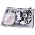 Headlight Assembly for 2001-2011 Ford Ranger, Left (Driver) Side, Halogen, with Turn Signal Bulb and Socket, Compatible with All Cab Types, Replacement