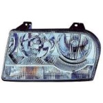 Left (Driver) Headlight Assembly for 2009 - 2010 Chrysler 300 + 300C, Front Replacement Housing / Lens / Cover, Halogen without Delay Option with Bulb, Composite,  57010757AA, Replacement