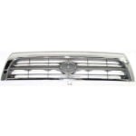 Chrome Shell/Silver Insert Grille for 1996-1998 Toyota 4Runner, 6 Cylinder, Replacement