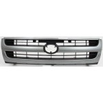 Grille for 1997-2000 Toyota Tacoma, 2WD (Two-Wheel Drive), Excluding Pre-Runner Model, Painted Silver Shell/Black Insert, Without Color Keypad Package, Replacement