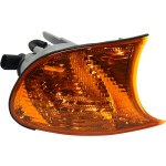 Corner Light Lens and Housing for BMW 3-Series (2000-2001), Right (Passenger), Amber Lens, Compatible with Convertible/Coupe Models up to 9/01, Replacement
