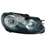 Right (Passenger) Headlight Assembly for 2010 - 2014 Volkswagen Golf, Hella Brand Front Headlight Assembly Replacement Housing/Lens/Cover,  5K0941006C, Composite, Replacement 