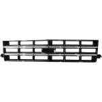 Grille for 1983-1990 Chevrolet S10 Blazer/1982-1990 S10 Pickup, Chrome Shell with Painted Black Insert, Replacement