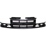 Grille for Chevrolet Blazer 1998-2005 / S10 Pickup 1998-2004, Black Shell and Insert with Mesh Insert, Replacement