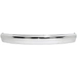 Front Bumper Face Bar for Dodge Dakota Base Model (1991-1996), Chrome Finish, Without Molding Holes, Replacement