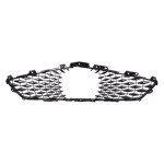 Grille for Acura MDX 2017-2020, Plastic, Painted-Black, Excluding A-Spec Model, CAPA-Certified, Replacement
