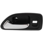 Front Interior Door Handle in Chrome Gray for 1994-1997 Honda Accord, Left (Driver), Sedan/Wagon DX Model, LX - Canada Built, Replacement