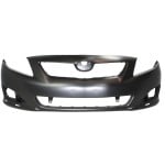 Front Bumper Cover for 2009-2010 Toyota Corolla, Primed (Ready to Paint), w/ Spoiler Holes, S/XRS Models, North America Built, Replacement