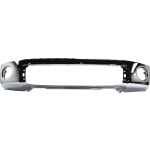 Front Bumper for 2007-2013 Toyota Tundra, Steel, Chrome, Without Park Assist Sensor Holes (Excludes Limited Model), Replacement