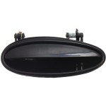Front Exterior Door Handle for Pontiac Grand Prix 1997-2008, Right (Passenger), Smooth Black, Without Keyhole, can also be Rear, Replacement