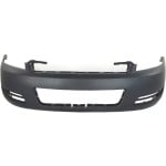 Front Bumper Cover for Chevrolet IMPALA (2006-2013), IMPALA LIMITED (2014-2016), Primed (Ready to Paint), without Fog Light Holes, Replacement (CAPA Certified)
