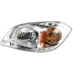Headlight Assembly for 2005-2008 Chevrolet Cobalt and 2007-2009 Pontiac G5, Left (Driver), Halogen, Clear Lens, without Bracket, Replacement