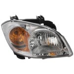 Headlight Assembly for Chevrolet Cobalt 2005-2008, Pontiac G5 2007-2009 Right (Passenger), Halogen, Clear Lens, with Bracket, Replacement