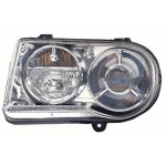 Left (Driver) Headlight Assembly for 2005 - 2010 Chrysler 300, Front Headlight Assembly Replacement Housing / Lens / Cover, Fits 5.7L V8 4-Door Sedan, with Halogen, Composite,  57010863AA, Replacement