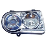 Right (Passenger) Headlight Assembly for 2005 - 2010 Chrysler 300, Front Replacement Housing/Lens/Cover, 4 Door Sedan, 5.7L V8, Halogen, Composite,  57010862AA, Replacement