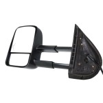 Towing Mirror for 2007-2014 Chevrolet Silverado/Suburban Left (Driver), Power, Manual Folding, Heated, Textured, with In-Glass Signal Light, without Memory and Puddle Light, Replacement