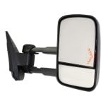 Towing Mirror Right (Passenger) for Chevrolet Silverado/Suburban 2007-2014, Power Adjustment, Manual Folding, Heated, Textured, with In-glass Signal Light, without Memory and Puddle Light, Replacement
