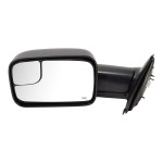 Towing Mirror for Dodge RAM 1500 Pick-Up (2002-2009), RAM 2500/3500 Pick-Up (2003-2009), Left (Driver), Power, Manual Folding, Heated, Textured, Replacement