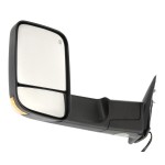 Towing Mirror for Dodge RAM1500/2500/3500 2010-2012 Left (Driver), Power, Manual Folding, Heated, Textured, with Signal Light, without Auto-Dimming, BSD, and Memory, Replacement