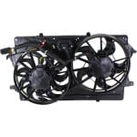 Radiator Fan Shroud Assembly for Ford Focus 2000-2002, SOHC 2.0L, with Factory Air Conditioning, Includes Resistor, Replacement
