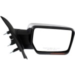 Mirror for Ford F-150 2011-2014 Right (Passenger), Non-Towing, Power Operated, Non-Folding, Heated, Chrome, with Memory and Signal Light, without Blind Spot Feature and Puddle Light, Excludes SVT Raptor Model, Replacement