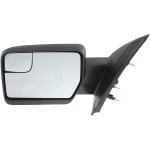 Power Mirror for Ford F-150 2011-2014, Left (Driver), Non-Towing, Manual Folding, Non-Heated, Textured, with Blind Spot Glass, without Memory, Puddle Light and Signal Light (Excludes SVT Raptor Model), Replacement
