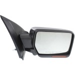 Power Folding Mirror for Ford F-150 2011-2014, Right (Passenger) Side, Non-Towing, Heated, Chrome, with Memory, Puddle Light and Signal Light, Without Blind Spot Feature, Replacement