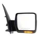 Power Folding Heated Mirror for Ford F-150 2009-2010, Right (Passenger) Side, Non-Towing, Chrome, with In-housing Signal Light and Memory,  without Auto Dimming and Blind Spot Detection, Replacement