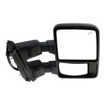 Towing Mirror for Ford F-Series Super Duty (2008-2009), Right (Passenger) Side, Power, Power Folding, Heated, Textured, Auto Extend with Signal Light, Without Memory, Side Marker, Replacement