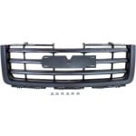 Textured Black Shell and Insert Grille for GMC Sierra 1500 2007-2013, New Body Style, Excludes Base/Denali Models, Replacement