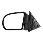 Manual Adjust Mirror for Chevrolet S10 Pickup 1999-2004 / Blazer 1999-2005, Left (Driver), Manual Folding, Non-Heated, Textured, Below Eyeline Type, Replacement