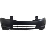 Front Bumper Cover for 2008-2010 Honda Accord, Primed (Ready to Paint), Without Fog Light Holes, 4 Cylinder, Sedan, Replacement
