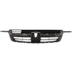Textured Gray Shell and Insert Plastic Grille for Honda CR-V 2002-2004, without Chrome Moulding, Replacement
