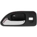 Rear Interior Door Handle for Honda Accord 1994-1997, Left (Driver), Chrome Gray, Sedan/Wagon, Replacement