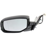 Power Mirror for Honda Accord 2013-2017, Left (Driver), Manual Folding, Heated, Paintable, with In-housing Signal Light, without Auto Dimming, Blind Spot Detection, and Memory, Replacement