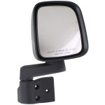 Manual Adjustable, Manual Folding, Non-Heated, Textured Mirror for 2003-2006 Jeep Wrangler, Right (Passenger) Side, Replacement