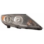 Headlight Assembly for Kia Sportage 2011-2012, Right (Passenger), Halogen, with LED Daytime Running Lights, Base/LX Models - CAPA-Certified, Replacement