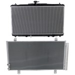 Radiator Kit for Toyota Camry 2012-2017, Aluminum Core, 4 Cylinder, 2.5L Engine, Includes Air Conditioning Condenser, Replacement
