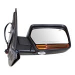 Power Mirror for Ford Expedition/Lincoln Navigator 2009-2010, Right (Passenger), Non-Towing, Power Folding, Heated, Chrome, with In-Housing Signal Light and Memory, without Auto Dimming and Blind Spot Detection, Replacement