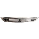 Grille for COOPER 2002-2004 Base Model, Chrome Shell/Painted Black Insert Plastic, without Ground Effects, Replacement