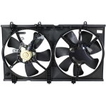 Radiator Fan Shroud Assembly for 2003-2006 Mitsubishi Lancer, Dual Fan Type, 2.0L Engine, Replacement