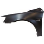 Front Fender for Mitsubishi Lancer 2008-2011, Left (Driver), Primed (Ready to Paint), with Signal Light Hole, Replacement (CAPA Certified)