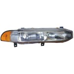 Right (Passenger) Headlight Assembly for 1994 - 1996 Mitsubishi Galant, Front Replacement Housing, Lens, Cover, Composite; MR124296, Replacement