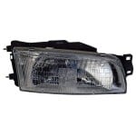 Front Headlight Assembly for 1993 - 1996 Mitsubishi Mirage, Right (Passenger) Side, 4 Door Sedan, Composite OEM Replacement MB912960