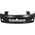 Front Bumper Cover for Nissan Sentra 2007-2009, 2.0L Engine, Primed (Ready to Paint), with Fog Light Holes, Replacement