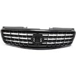 Grille for Nissan Altima 2005-2006, Chrome Shell with Painted Dark Gray Insert, Replacement