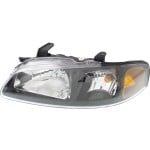 Headlight Assembly for 2002-2003 Nissan Sentra, Left (Driver), Halogen, Black Interior, SE-R/SE-R Spec V Models, Replacement