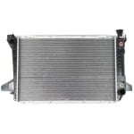 Aluminum Core 1-Row Core Radiator for Ford F-Series 1985-1996, 4.9L Engine, Replacement with fitment for F-150, F-250, F-350.