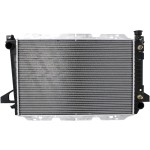 Aluminum Core Radiator for Ford F-Series 1985-1996, 2-Row Core, 4.9L Engine, Replacement Models: F-150, F-250, F-350.